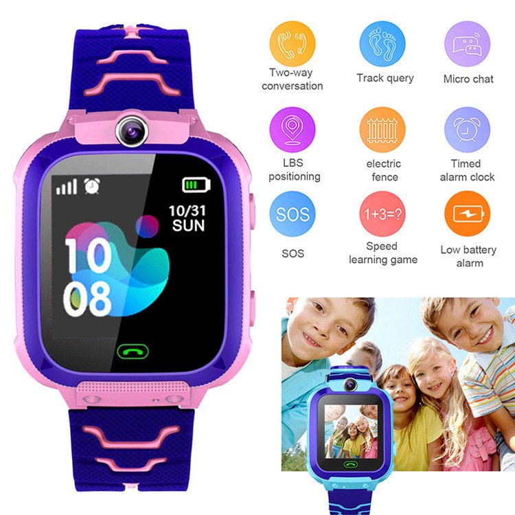 Hot Sale Q12 Kids Smart Watch With Sim Card Sos Camera Smartwatch Phone Gps Tracker Watch Children